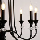 lustre rétro en cristal avec lampes led pour salon luxueux