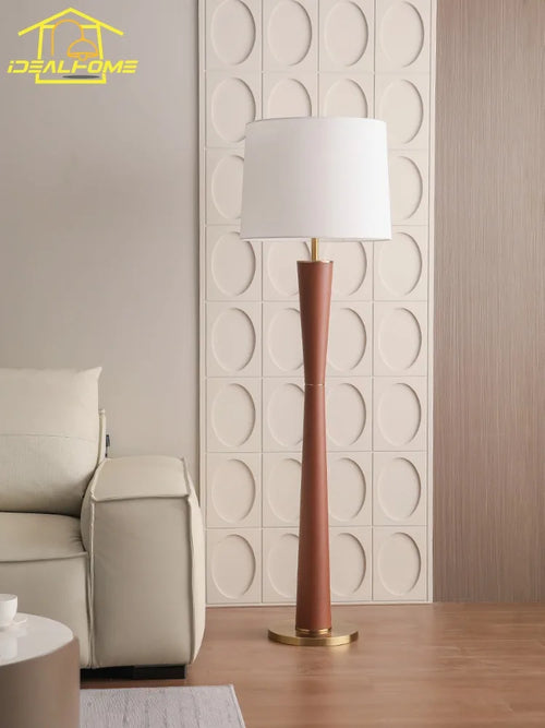 Minimalist nordic design leather floor lamp decorative iron - vue 3 sur 9