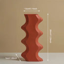 vase en céramique géométrique nordique pour fleurs séchées décoration maison