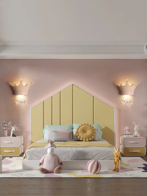 applique murale couronne en résine et cristal pour enfants