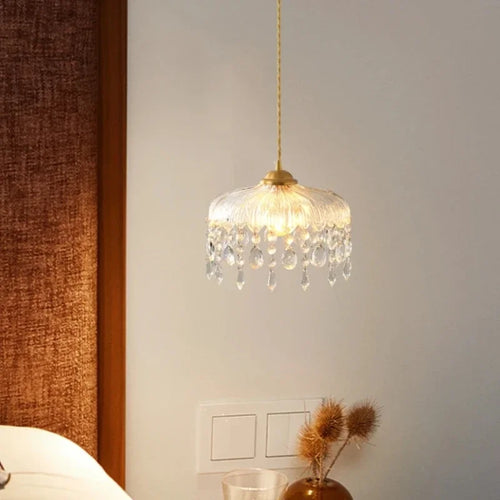 lustre vintage en cristal led design floral élégant - vue 2 sur 14