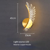 applique murale led design moderne ailée pour hôtel villa