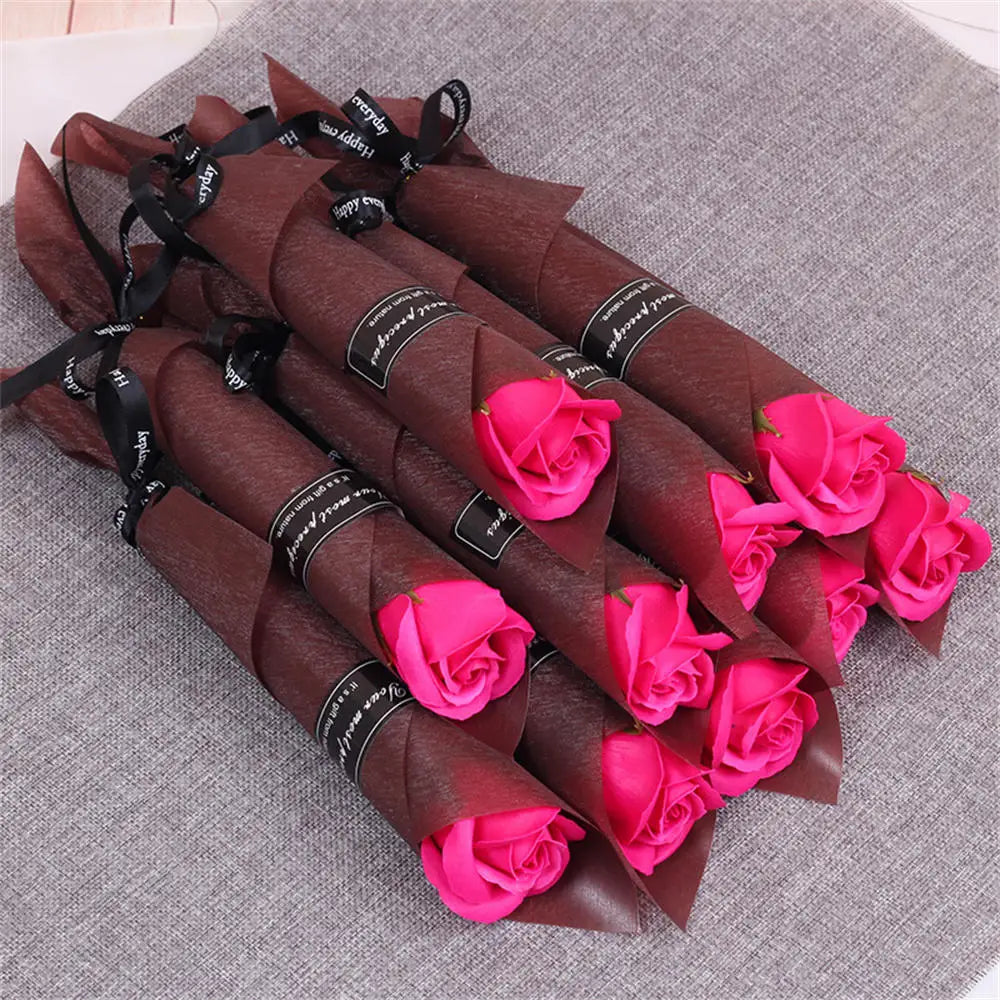 lot de 81 roses artificielles en savon pour décorations et cadeaux - vue 11 sur 18