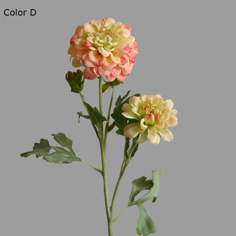 Realistic oriental chrysanthemum artificial flowers for wedding decoration