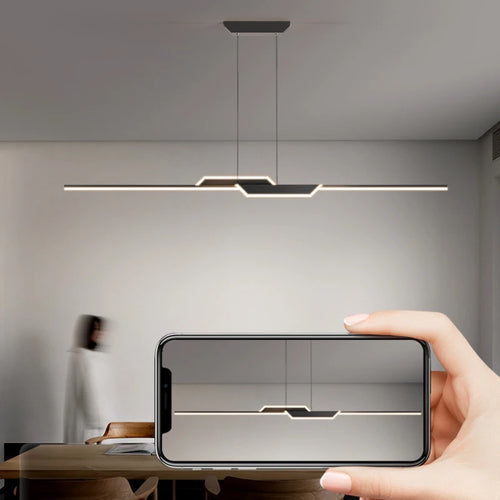 suspension led linéaire moderne pour décoration intérieure élégante - vue 5 sur 7