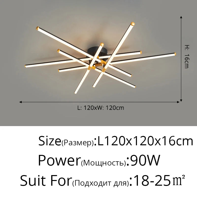 led plafonnier luminaire intérieur chambre salon hall cuisines - vue 12 sur 15