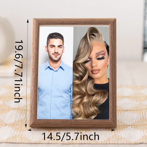 Personalized wooden photo frames, custom photo frame ornaments, simple holiday gifts indoors, commemorate precious memories - vue 9 sur 15