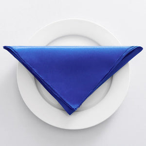 Decorative satin table napkin for wedding reception