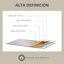 miroir mural homcom forme irrégulière avec cadre en bois naturel