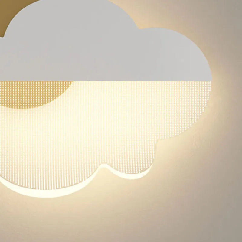 applique murale led en acrylique forme nuage décoration d'ambiance - vue 6 sur 7