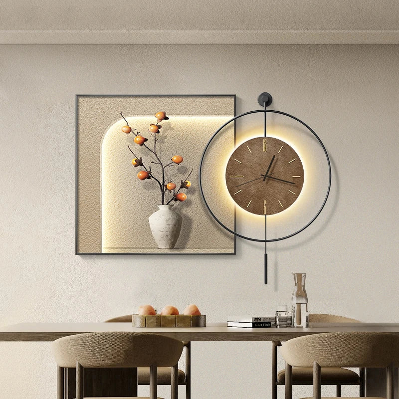horloge murale grande taille design classique en métal moderne - vue 3 sur 11