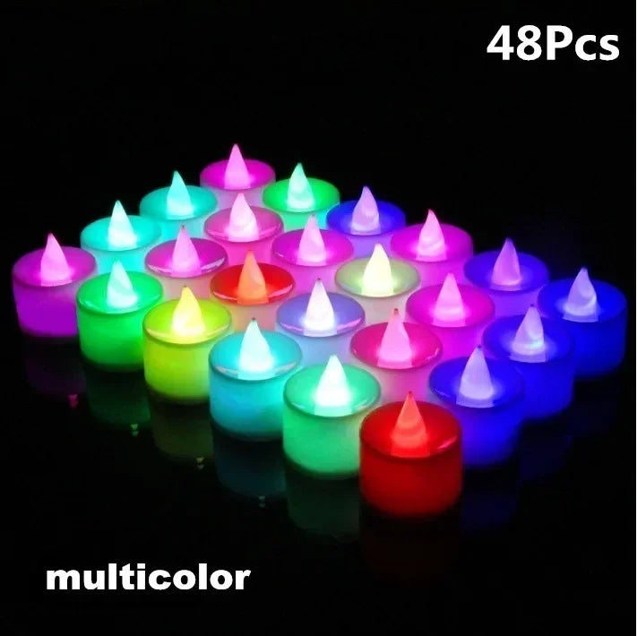 lot de bougies led sans flamme pour décorations de fête romantiques - vue 14 sur 15