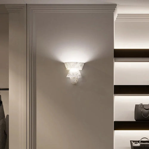 Modern minimalist natural marble LED decorative wall light - vue 4 sur 8