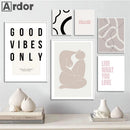 citations de motivation nordiques peinture sur toile typographie décor mural