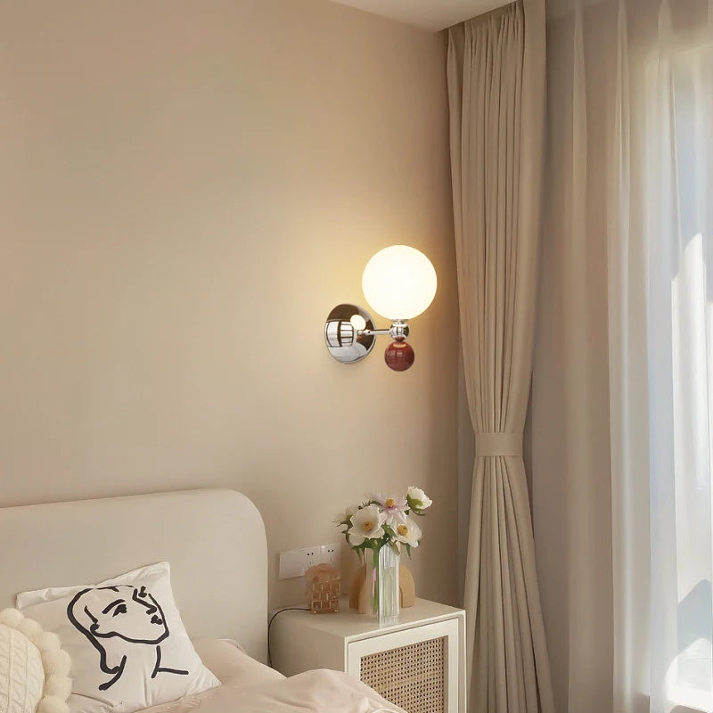 Nordic minimalist creative pumpkin wall light for children - vue 6 sur 14