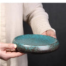 Assiettes plates ceramique style retro kiln sushi dessert