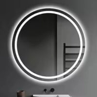Smart LED Bathroom Mirror, Round Mirror Surface, Wall Mounted Makeup Mirror, Touch  Adjust Brightness, Safer Gift Box Packaging