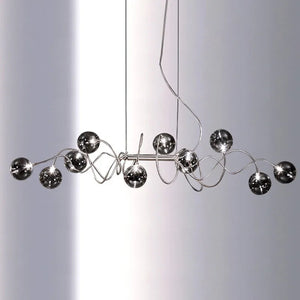 lustre nordique créatif en verre art lumineux pour décoration intérieure