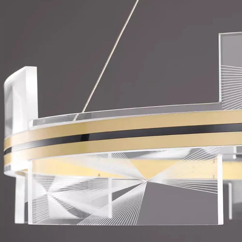 lustre led moderne pour éclairage intérieur - vue 7 sur 9