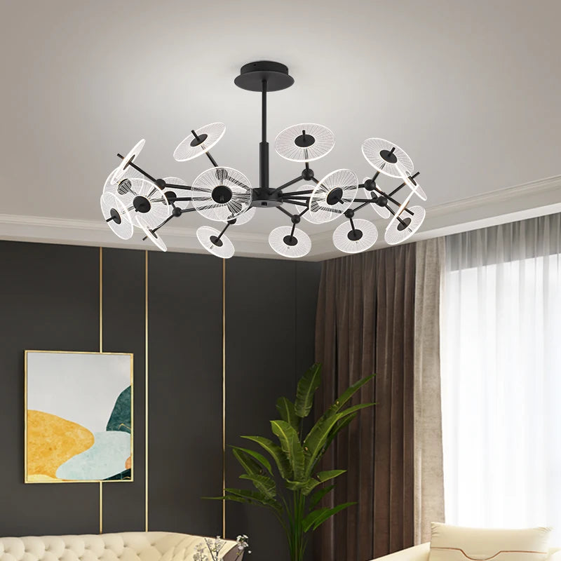 plafonnier moderne suspendu pour éclairage intérieur élégant - vue 4 sur 12