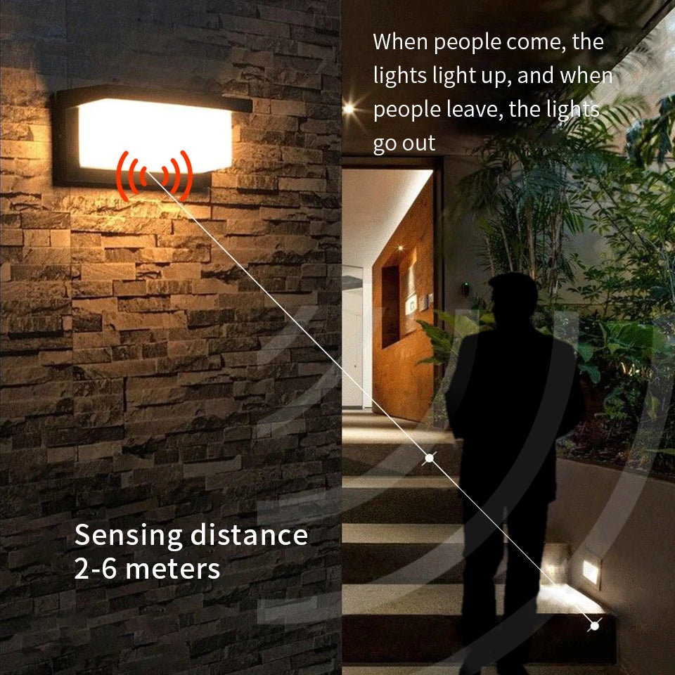 applique murale led extérieure avec détecteur de mouvement automatique - vue 4 sur 20