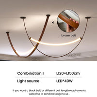 lustre design italien avec lampe à led tube