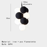 lampe suspendue avec cordon réglable en pvc et ampoule en verre