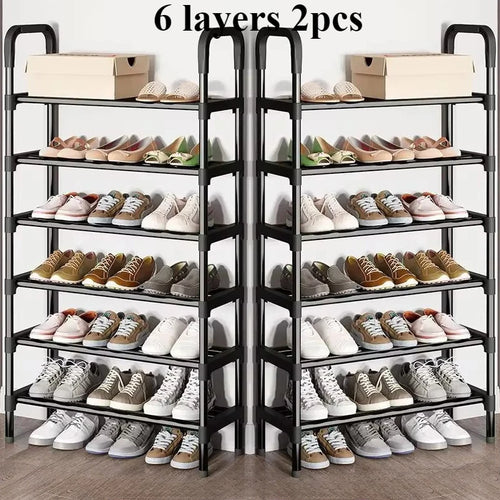 étagère à chaussures en métal à 5 niveaux gain de place tendance - vue 15 sur 16