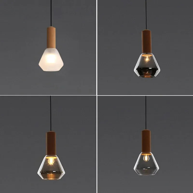 suspension Luxe cuivre LED nordique 19CM verre dépoli chambre décor luminaire suspendu étude salon allée maison lampe Lustre - vue 6 sur 10