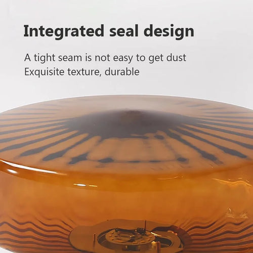 plafonnier led rond en verre ondulé rétro décoratif d'intérieur