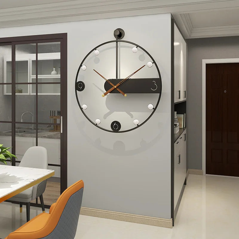 Modern Simple Iron Wall Clock, Home Decoration, Living Room, Creative, Fashion - vue 1 sur 11