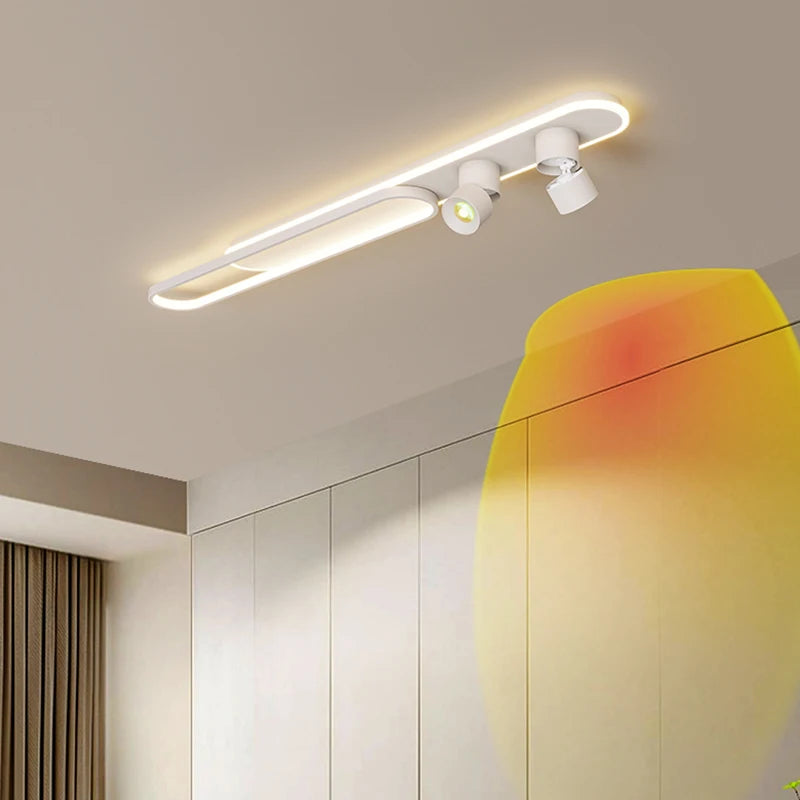 Le soleil ne se couche jamais allée lumière couloir moderne minimaliste salon chambre Long balcon manteau et chapeau Mural plafonniers