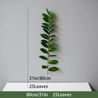 Artificial tropical money tree realistic decorative plastic plant