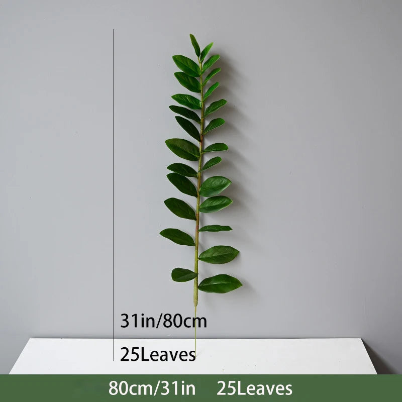 Artificial tropical money tree realistic decorative plastic plant