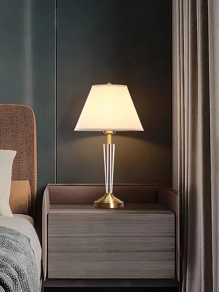 lampe en cristal de luxe européenne en cuivre créative et romantique - vue 2 sur 7