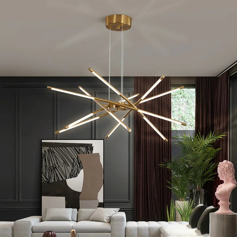 lustre suspendu winfordo design créatif luminaire décoratif led - vue 4 sur 14
