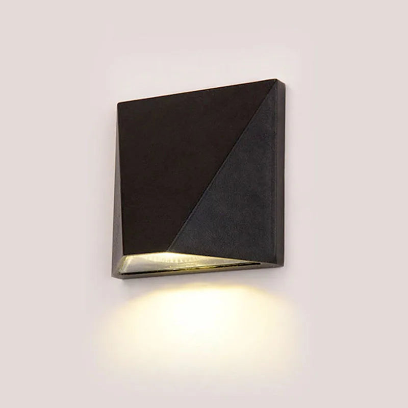 Applique murale carrée en aluminium moderne LED étanche extérieure et intérieure luminaria maison jardin cour décoration murale lumières créatives