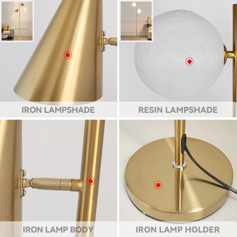 Modern minimalist Scandinavian creative decorative floor lamp - vue 5 sur 9