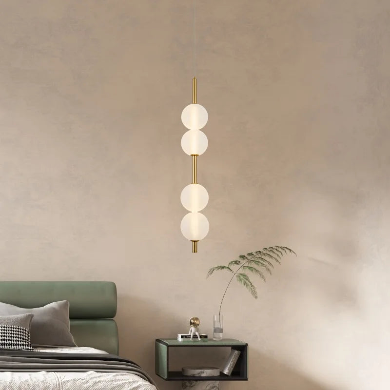 lustre nordique en verre et métal pour diverses utilisations avec cordon réglable