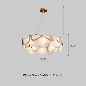 Modern gold glass chandelier for elegant décor