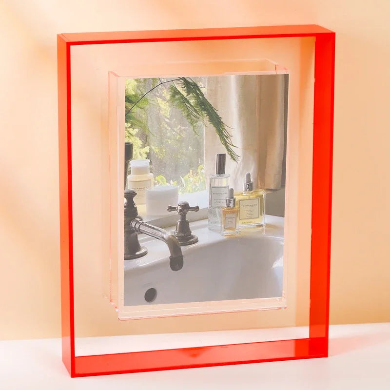 cadre photo acrylique transparent support décoration intérieure bureau - vue 7 sur 14