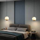 High end Nordic postmodern design bedside lamp, Spanish marble entrance balcony small pendant lamp, industrial style restaurant