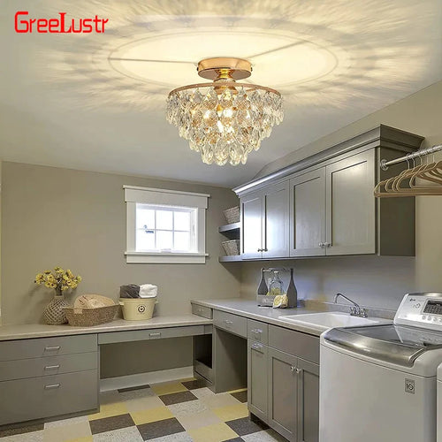 plafonnier de luxe en cristal luminaires led décoratifs