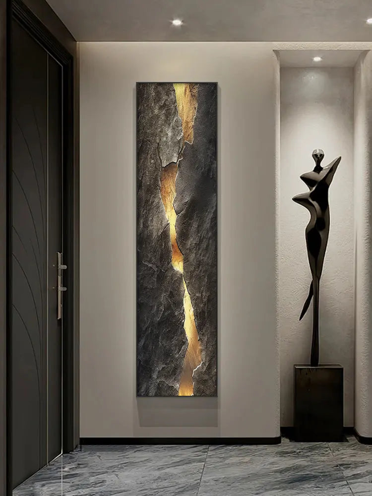 Applique murale led en cristal et porcelaine avec motif montagne
