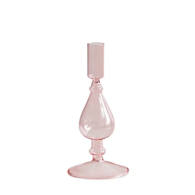 colored glass candle holder for wedding decoration and centerpiece
