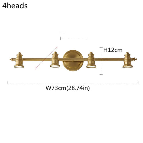 American Bronze Mirror Front Light , Bathroom Wall Lamps Mirror Light ,Powder Room Mirror Wall Lights Lighting LED Makeup Mirror - vue 13 sur 23