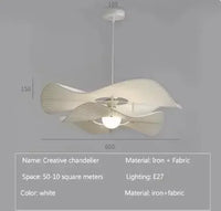 lustre moderne en tissu plissé pour décoration intérieure élégante
