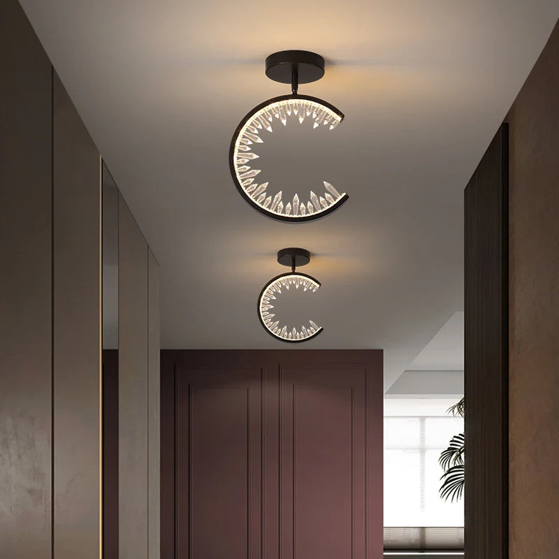 plafonnier led moderne minimaliste pour hall d'entrée - vue 4 sur 7