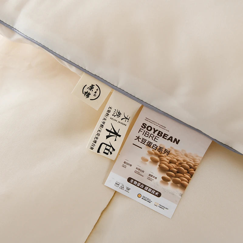 Cotton Comforter Duvet Insert - Quilted White Comforters Queen Size, All Season Down Alternative Queen Size Bedding Comforter - vue 6 sur 10