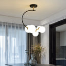 Nordic glass ceiling light with multicolour shade for indoor decor